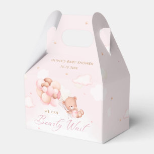 Niedlich Pink Teddy Bear Girl Babydusche Danke Geschenkschachtel