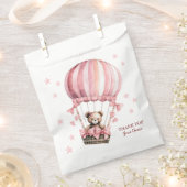 Niedlich Pink Teddy Bear Heißluftballon Party Geschenktütchen (Ausgeschnitten)