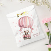 Niedlich Pink Teddy Bear Heißluftballon Party Geschenktütchen (Versiegelt)