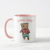 Niedlich Pink Teddy Bear Zombie Gimme Candy Hallow Tasse (Links)