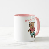 Niedlich Pink Teddy Bear Zombie Gimme Candy Hallow Tasse (VorderseiteRechts)