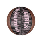 Niedlich Pink Text Mini Girls Basketball (Vertikal)