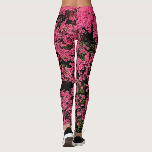 Niedlich Pink Tree Foto Pattern Girly Leggings (Rückseite)