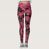 Niedlich Pink Tree Foto Pattern Girly Leggings (Vorderseite)