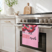 Niedlich Pink Trendy Red Cherry Couple Geschirrtuch
