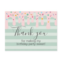 Niedlich Pink Tropfen Sprinkle Geburtstag Vielen D