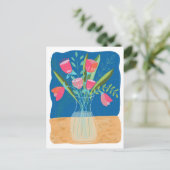 Niedlich-Pink-Tulpe Postkarte (Stehend Vorderseite)