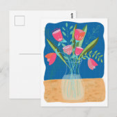 Niedlich-Pink-Tulpe Postkarte (Vorne/Hinten)