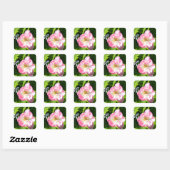 Niedlich-Pink-Tulpe Quadratischer Aufkleber (Blatt)