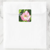 Niedlich-Pink-Tulpe Quadratischer Aufkleber (Tasche)