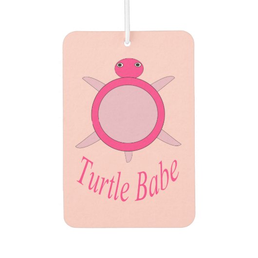 Niedlich Pink Turtle Babe Air Freshener Autolufterfrischer (Vorderseite)