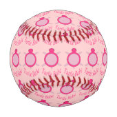 Niedlich Pink Turtle Babe Baseball (Vorderseite)