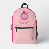 Niedlich Pink Turtle Babe Bedruckter Rucksack (Vorderseite)
