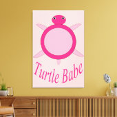 Niedlich Pink Turtle Babe Canvas Print Leinwanddruck (Insitu (Wohnzimmer))