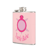 Niedlich Pink Turtle Babe Flask Flachmann (Links)