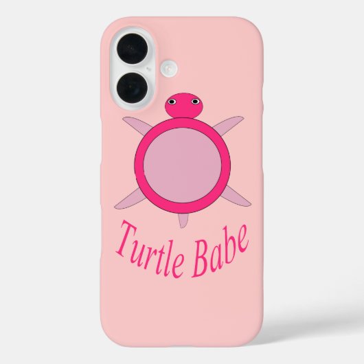 Niedlich Pink Turtle Babe iPhone Case (Rückseite)