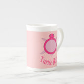 Niedlich Pink Turtle Babe Knochen China Tasse (Vorderseite Rechts)