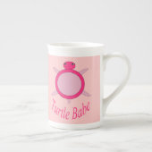 Niedlich Pink Turtle Babe Knochen China Tasse (Rechts)