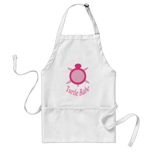 Niedlich Pink Turtle Babe Kochen Schürze (Vorne)