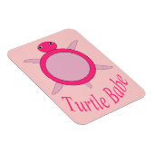 Niedlich Pink Turtle Babe Magnet (Rechte Seite)