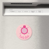 Niedlich Pink Turtle Babe Magnet (In Situ (Geschirrspüler))