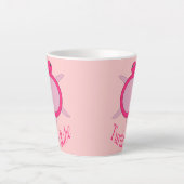 Niedlich Pink Turtle Babe Milchtasse (Vorderseite)