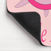 Niedlich Pink Turtle Babe Mousepad (Ecke)