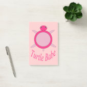 Niedlich Pink Turtle Babe Post it notes Pad Post-it Klebezettel (Büro)