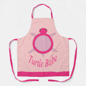 Niedlich Pink Turtle Babe Schürze (Vorderseite)