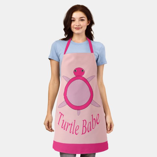 Niedlich Pink Turtle Babe Schürze (Getragen)