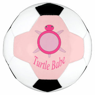 Niedlich Pink Turtle Babe Soccer Ball