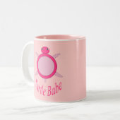 Niedlich Pink Turtle Babe Tasse (Vorderseite Links)
