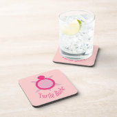Niedlich Pink Turtle Babe Untersetzer (Rechte Seite)