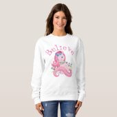 Niedlich Pink Unicorn glauben Sweatshirt (Vorne ganz)