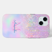 Niedlich Pink Unicorn Glitzer Kristall Tropfen Mon Case-Mate iPhone Hülle (Rückseite (Horizontal))