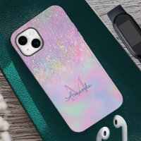 Niedlich Pink Unicorn Glitzer Kristall Tropfen Mon