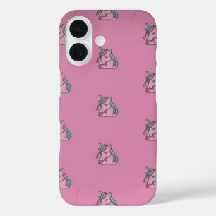 Niedlich Pink Unicorn IPhone 16 Fall Hülle