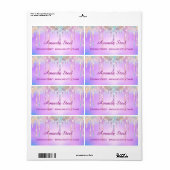 Niedlich Pink Unicorn Rainbow Glitzer Tropfen Mono (Vorne)