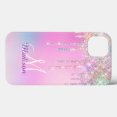 Niedlich Pink Unicorn Rainbow Glitzer Tropfen Mono Case-Mate iPhone Hülle (Rückseite (Horizontal))