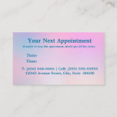 Niedlich Pink Unicorn Rainbow Glitzer Tropfen Terminkarte (Rückseite)