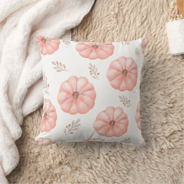 Niedlich Pink Wasserfarbe Pumpkin Blume Kissen