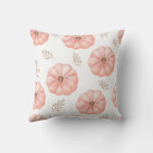 Niedlich Pink Wasserfarbe Pumpkin Blume Kissen (Rückseite)