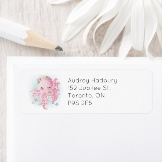 Niedlich Pink Watercolor Baby Octopus (Insitu)