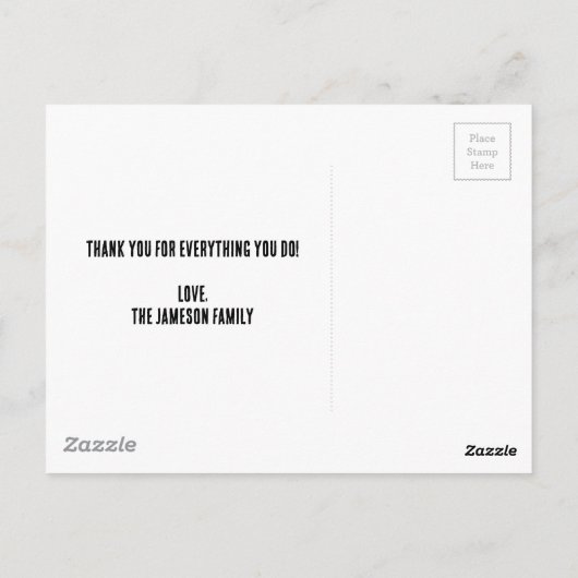 Niedlich Pink Watercolor Beste Teacher-Bewertung Postkarte (Rückseite)