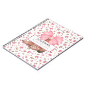 Niedlich Pink Watercolor Bows Cowgirl Boots Journa Notizblock (Linke Seite)