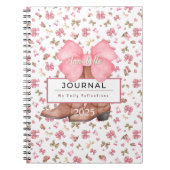 Niedlich Pink Watercolor Bows Cowgirl Boots Journa Notizblock (Vorderseite)