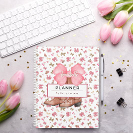 Niedlich Pink Watercolor Bows Cowgirl Boots Planer