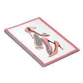 Niedlich Pink Watercolor Diva Glam Stilettos Notizblock (Rechte Seite)