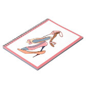 Niedlich Pink Watercolor Diva Glam Stilettos Notizblock (Linke Seite)