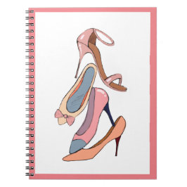 Niedlich Pink Watercolor Diva Glam Stilettos Notizblock